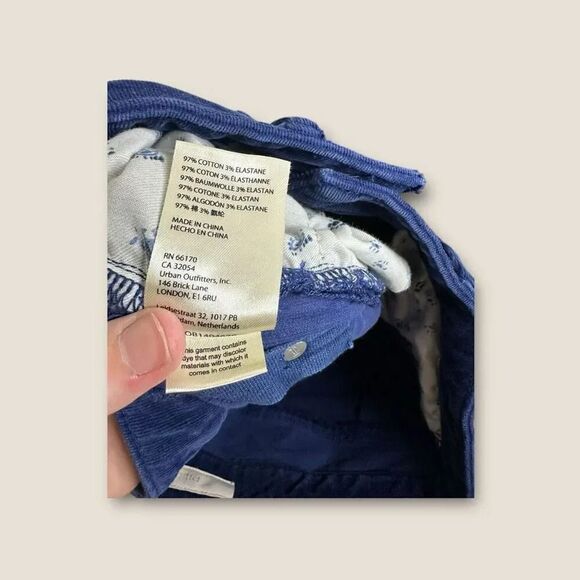 Pilcro and the Letterpress Velvet Corded Pants High Rise Skinny Size 27 - Picture 7 of 7